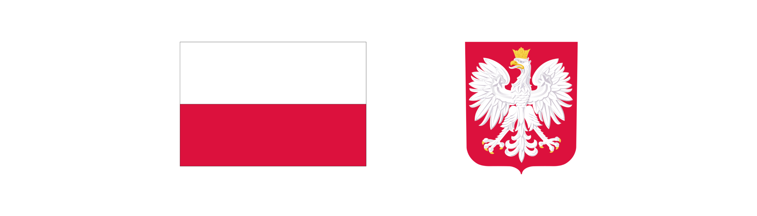 Grafika przedstawiająca flagę i godło Polski